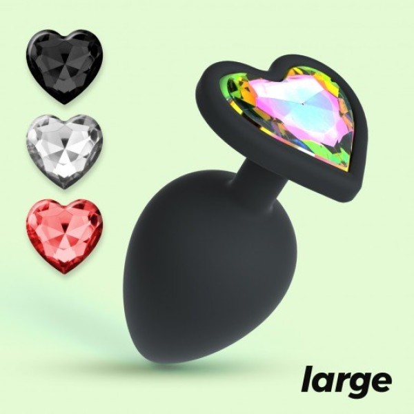 Butt Plug With 4 Jewel Crushious Cuore Large
