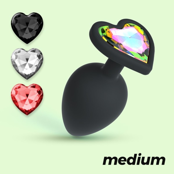 Butt Plug With 4 Jewel Crushious Cuore Medium