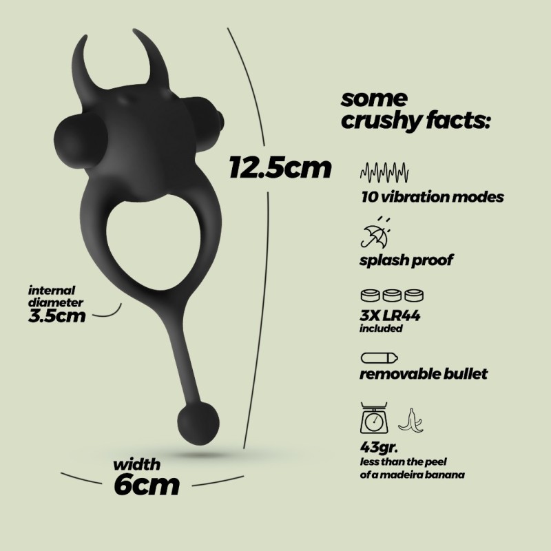 Cock Ring Crushious Daemon Black