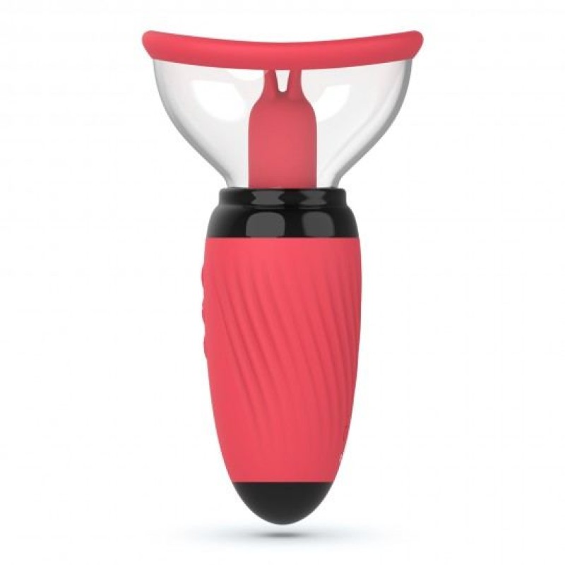 Crushious Clitoral Vibrator with Suction Crushious Scarlet Red Clit Toys