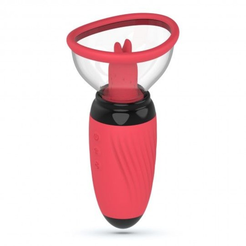 Crushious Clitoral Vibrator with Suction Crushious Scarlet Red Clit Toys