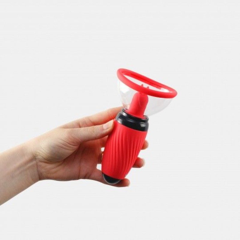 Crushious Clitoral Vibrator with Suction Crushious Scarlet Red Clit Toys