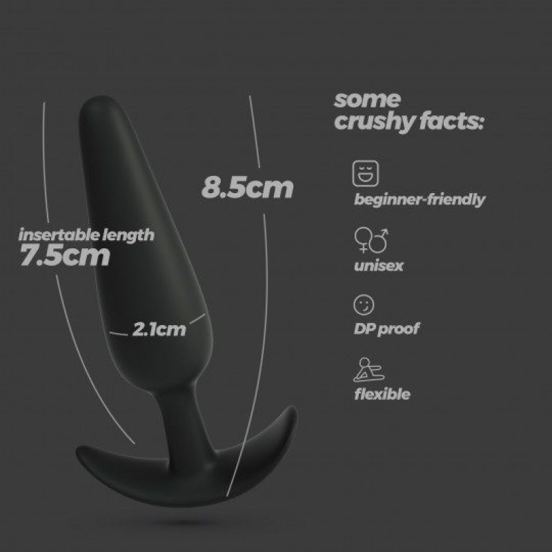 Crushious Butt Plug Crushious Tic Black Non-Vibrating butt plugs
