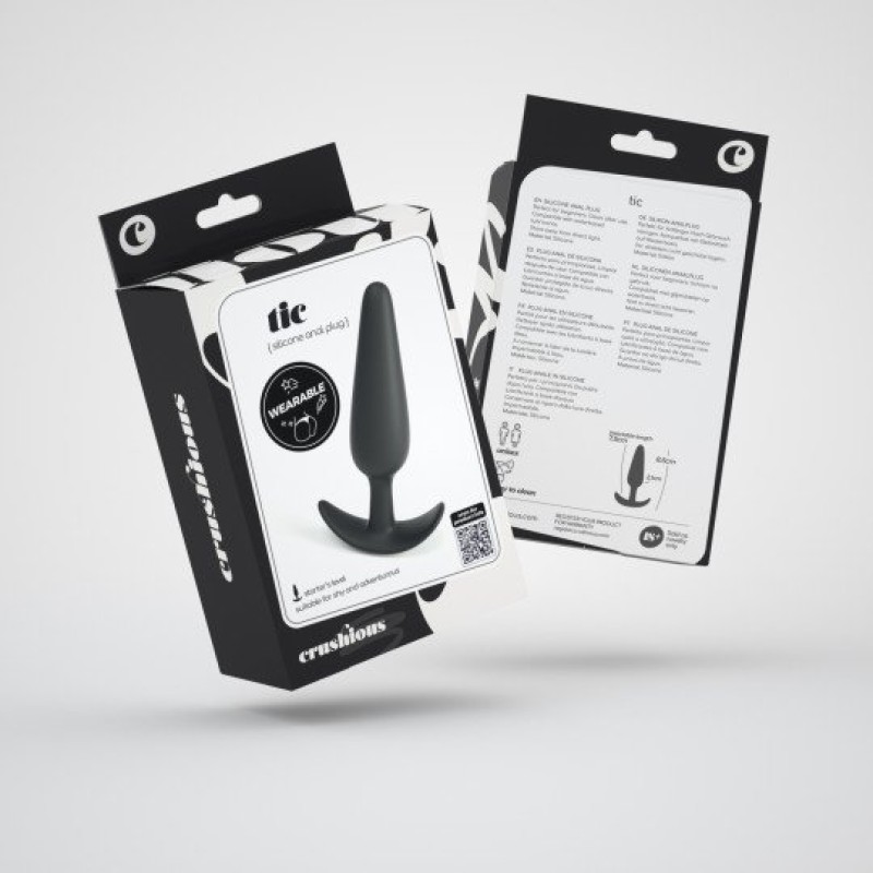 Crushious Butt Plug Crushious Tic Black Non-Vibrating butt plugs