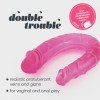 Crushious Διπλό Dildo Crushious Double Trouble 27cm Ροζ Διπλά