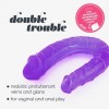 Crushious Διπλό Dildo Crushious Double Trouble 27cm Μοβ Διπλά