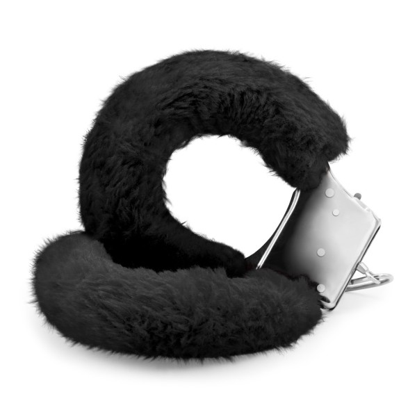 Χειροπέδες με Γούνα Crushious Love Cuffs Μαύρες