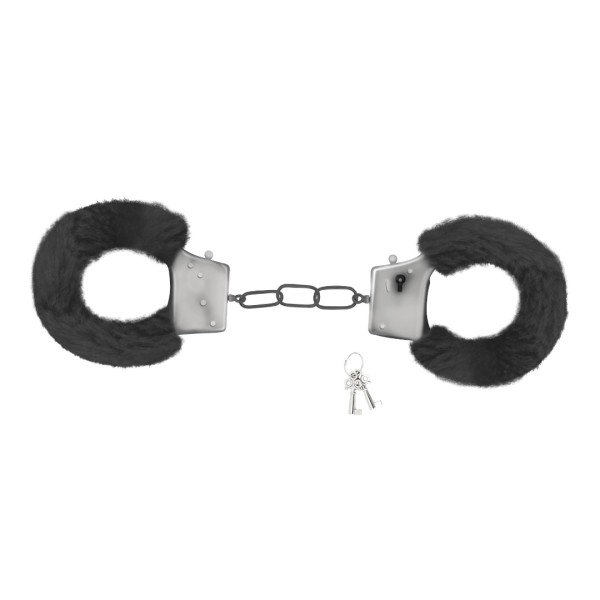 Χειροπέδες με Γούνα Crushious Love Cuffs Μαύρες