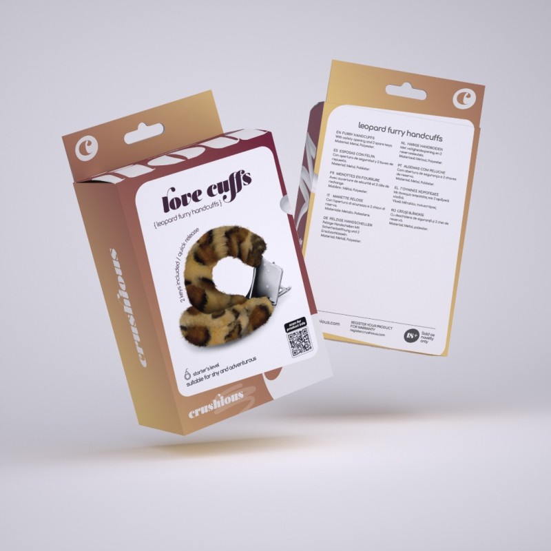 Furry Handcuffs Crushious Love Cuffs Animal Print