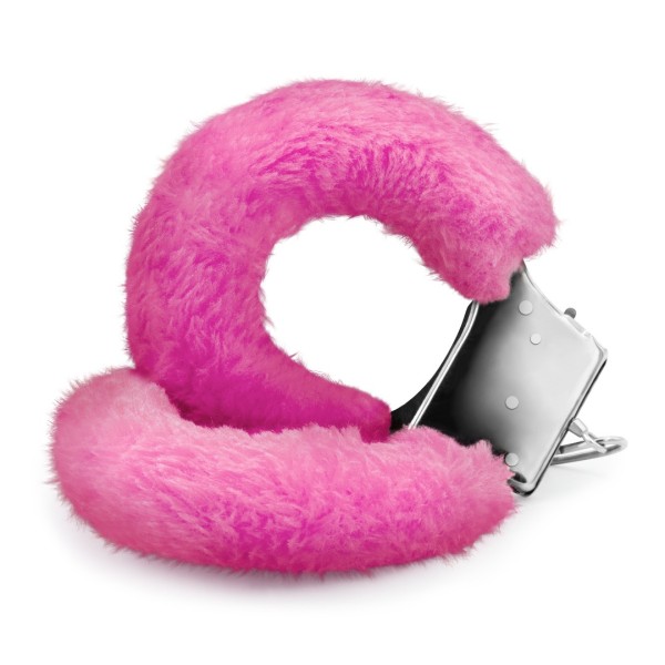 Furry Handcuffs Crushious Love Cuffs Pink