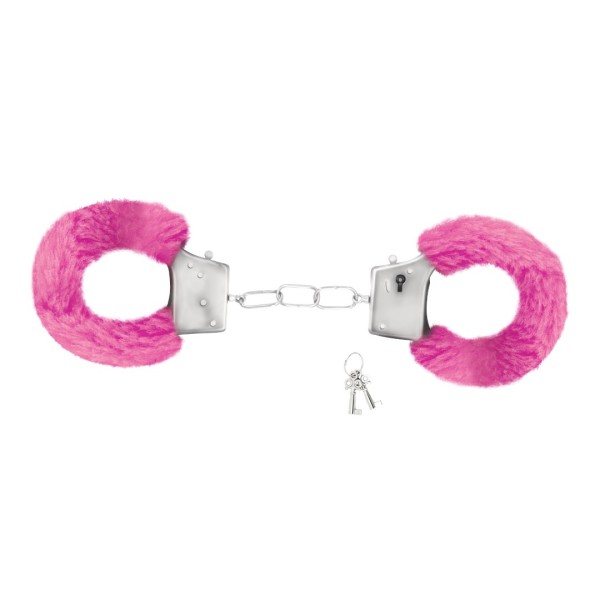 Furry Handcuffs Crushious Love Cuffs Pink