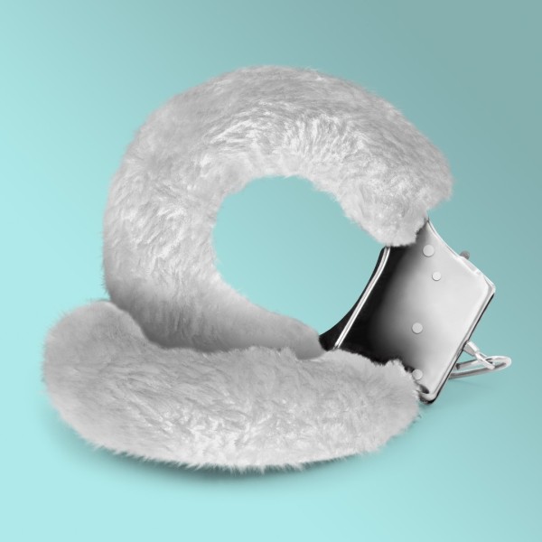 Furry Handcuffs Crushious Love Cuffs White