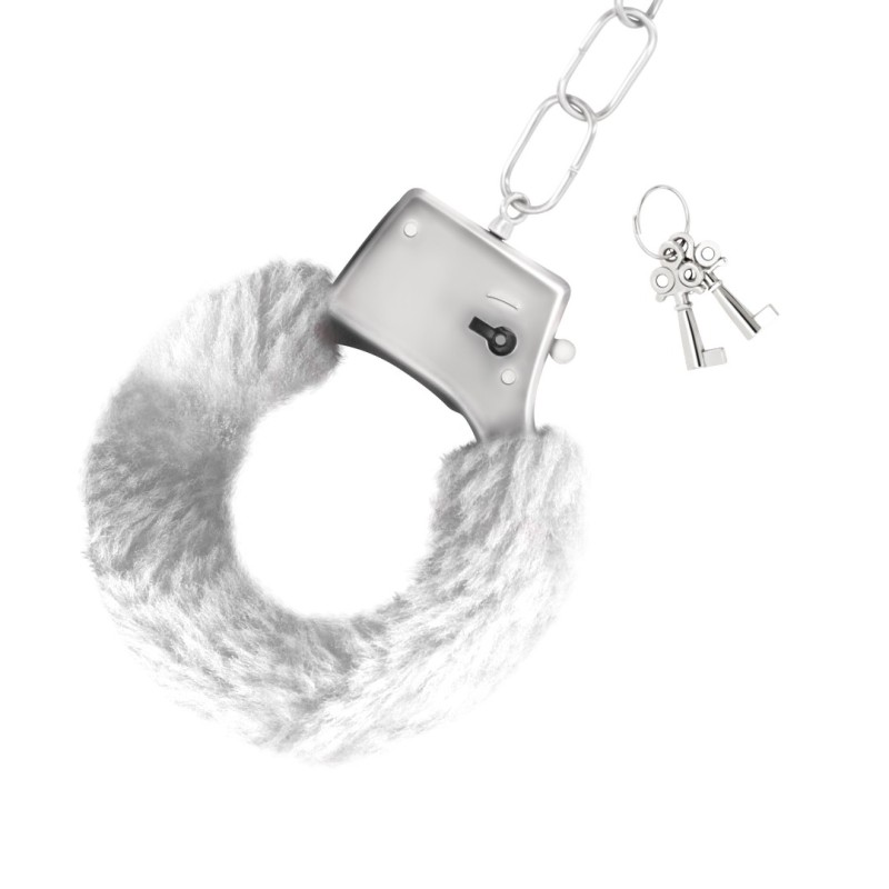 Furry Handcuffs Crushious Love Cuffs White