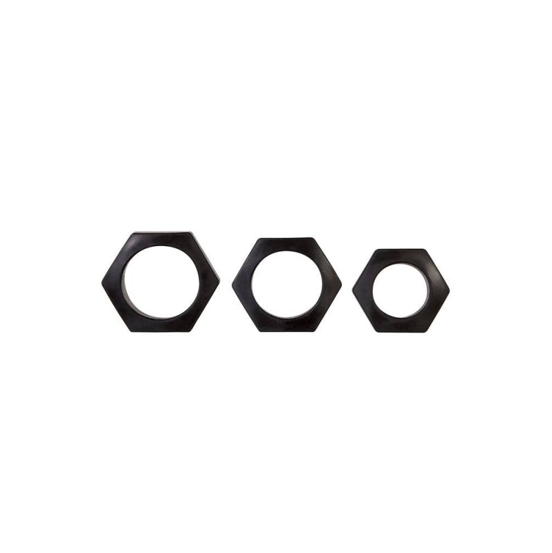  Cock Ring Set Zero Tolerance Lug Nuts 3pcs Black 