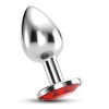 Butt Plug With Jewel Crushious Bijou Large Silver/Red Butt Plug With Jewel Crushious Bijou Large Silver/Red