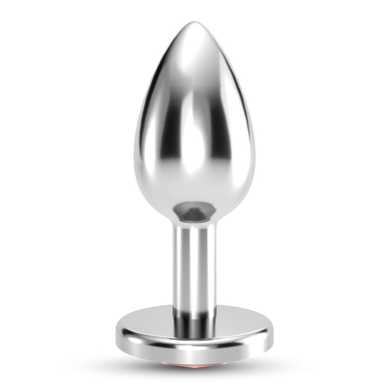Butt Plug With Jewel Crushious Bijou Large Silver/Red