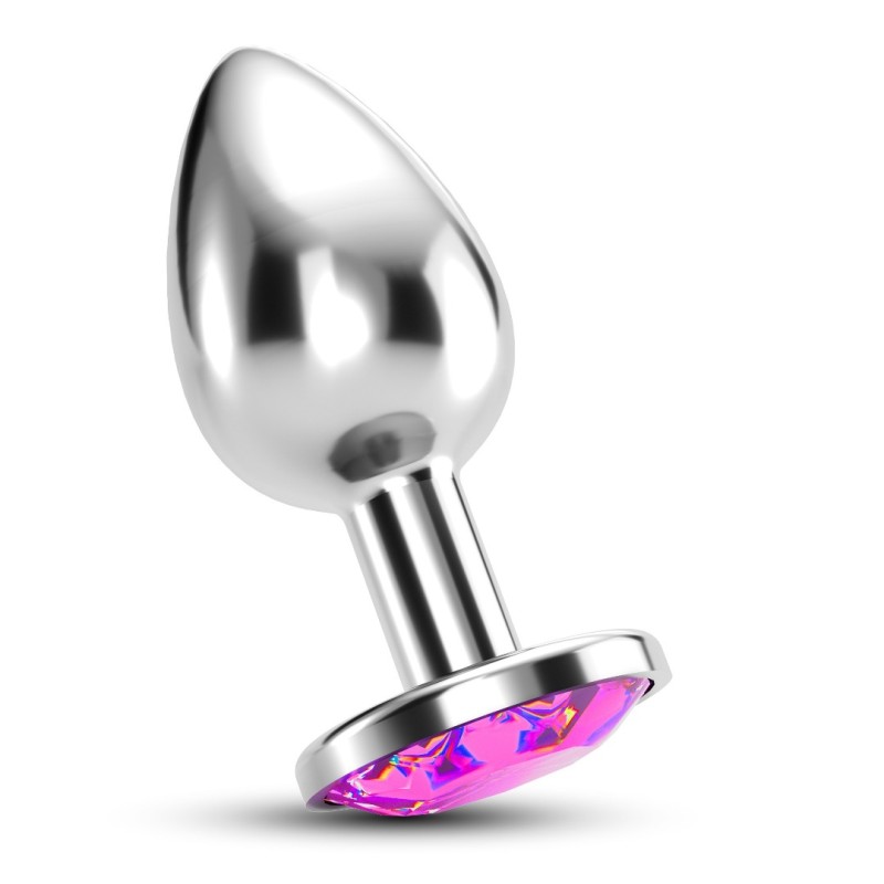 Butt Plug With Jewel Crushious Bijou Large Silver/Pink