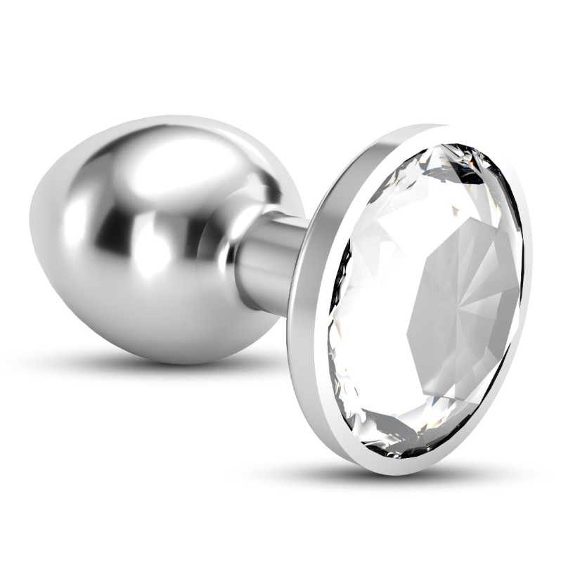 Butt Plug With Jewel Crushious Bijou Large Silver/Clear