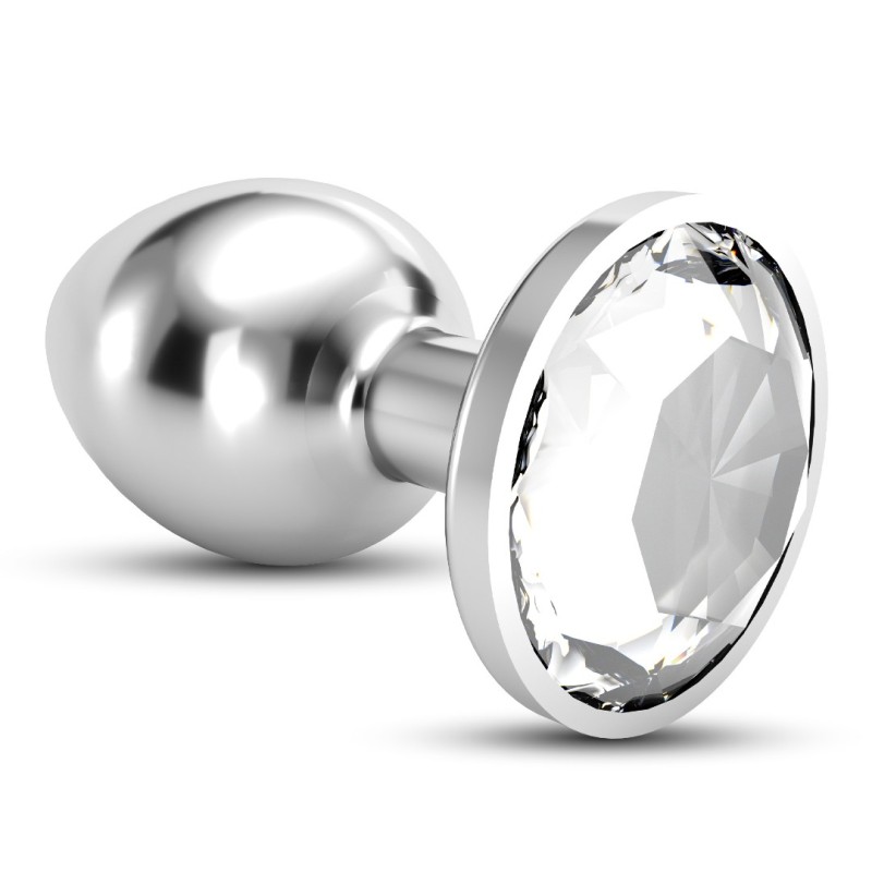 Butt Plug With Jewel Crushious Bijou Large Silver/Clear