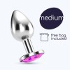 Butt Plug With Jewel Crushious Bijou Medium Silver/Pink Butt Plug With Jewel Crushious Bijou Medium Silver/Pink