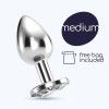 Butt Plug With Jewel Crushious Bijou Medium Silver/Clear Butt Plug With Jewel Crushious Bijou Medium Silver/Clear