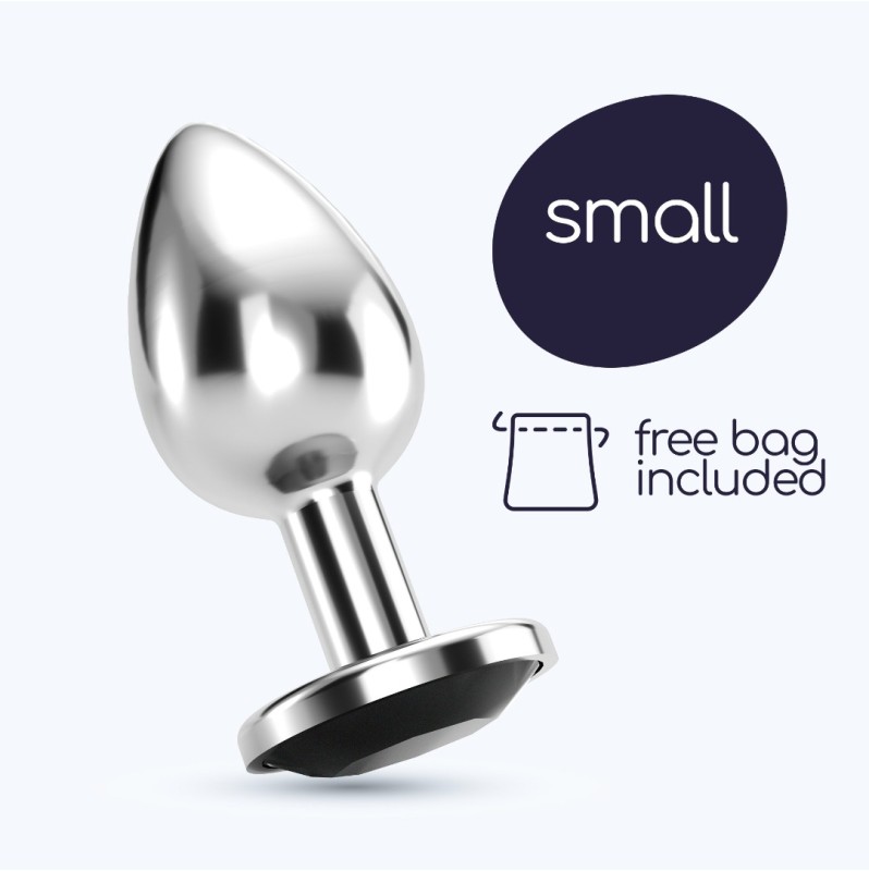 Butt Plug With Jewel Crushious Bijou Small Silver/Black