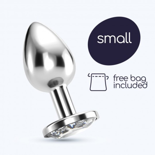 Butt Plug With Jewel Crushious Bijou Small Silver/Clear