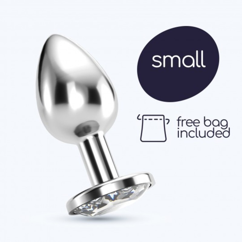 Butt Plug With Jewel Crushious Bijou Small Silver/Clear