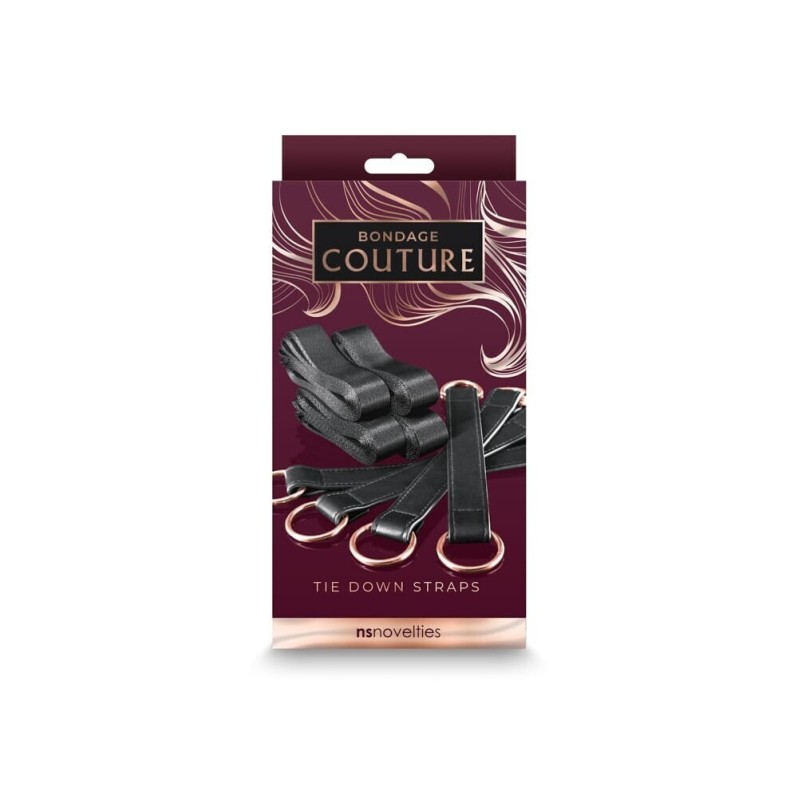 Bondage Kit NS Novelties Tie Down Straps Black