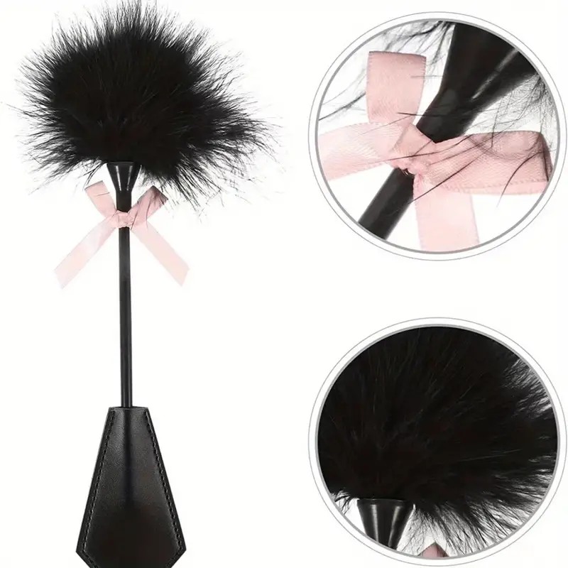 Love Market Feather Crop Love Market Black Floggers & Paddles