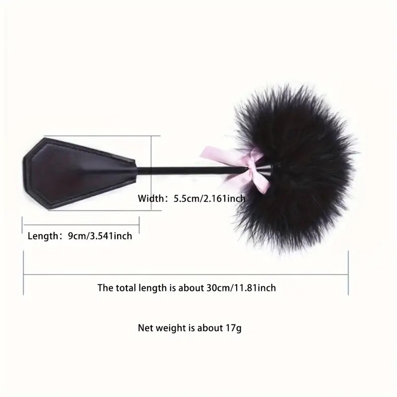 Love Market Feather Crop Love Market Black Floggers & Paddles