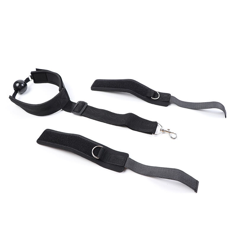 Ohmama Fetish Neoprene Gag With Hand Cuffs Ohmama Black Ball Gags