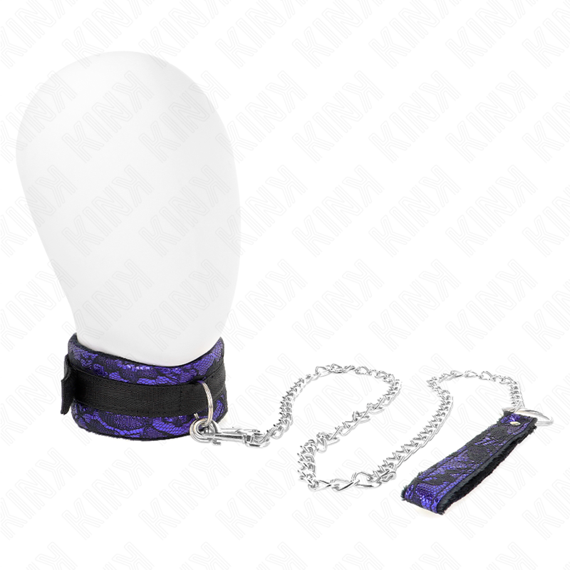 KINK Κολάρο με Λουρί KINK Velvet Lace Μοβ Κολάρα