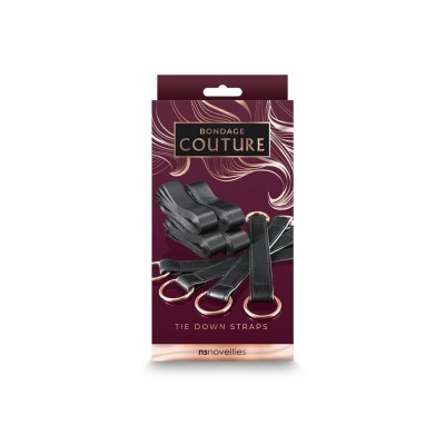 Bondage Kit NS Novelties Tie Down Straps Black Bondage Kit NS Novelties Tie Down Straps Black