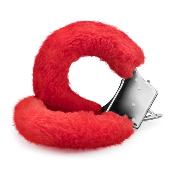 Furry Handcuffs Crushious Love Cuffs Red