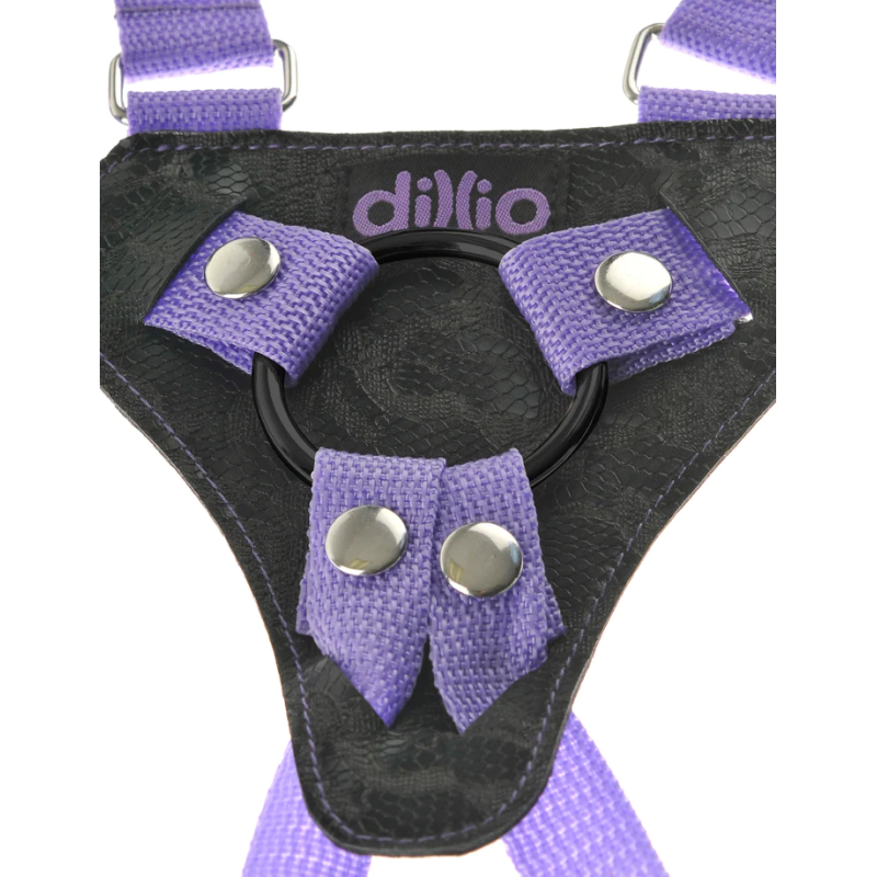 Dildo With Harness 19cm Dillio Suspender Harness Set Purple Dillio Dildo With Harness 19cm Dillio Suspender Harness Set Purple Womens Strap-On