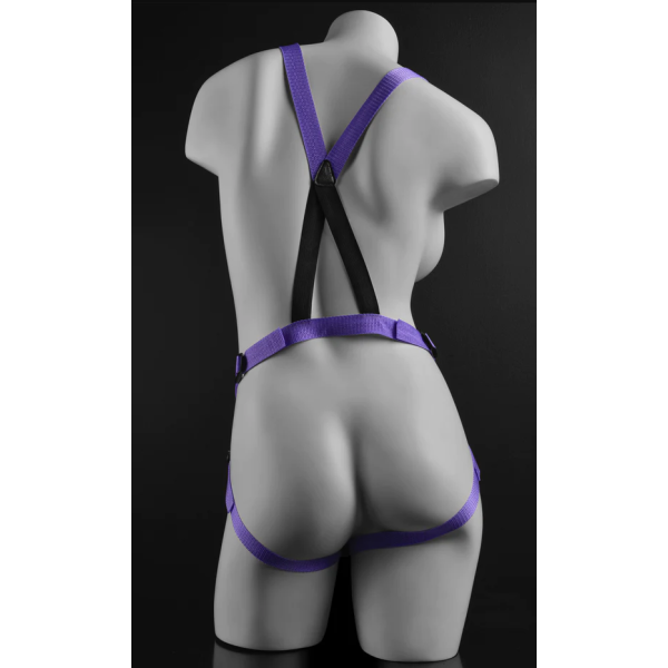 Dildo With Harness 19cm Dillio Suspender Harness Set Purple Dildo With Harness 19cm Dillio Suspender Harness Set Purple