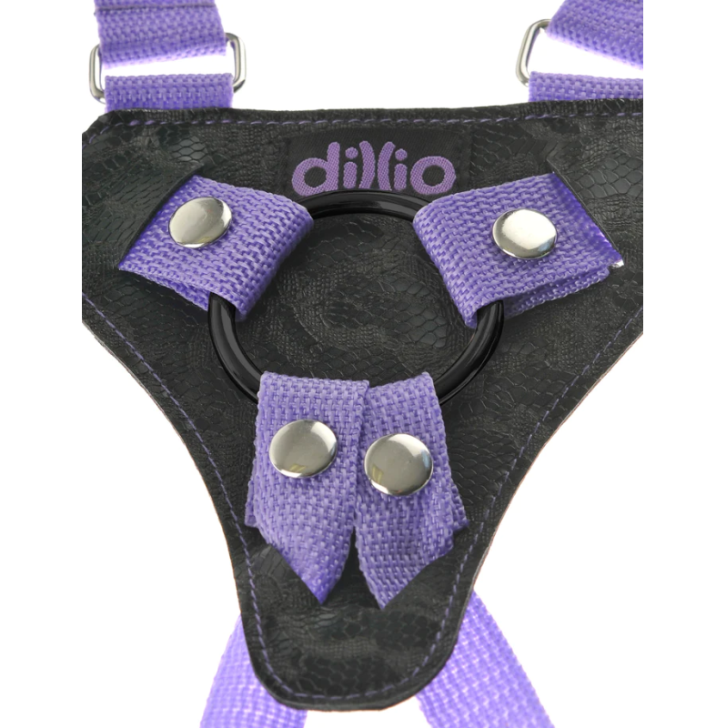 Strap-On με Dildo 19cm Dillio Suspender Harness Set Μοβ