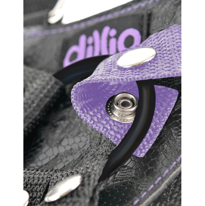 Strap-On με Dildo 19cm Dillio Suspender Harness Set Μοβ