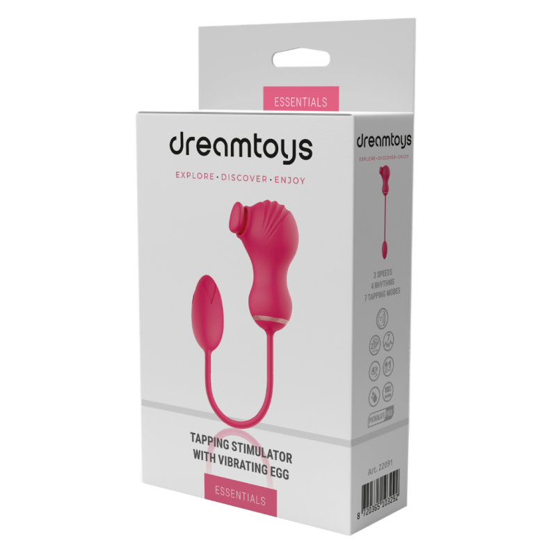 Dual Clitoral Vibrator Dreamtoys with Vibrating Egg Pink Dual Clitoral Vibrator Dreamtoys with Vibrating Egg Pink