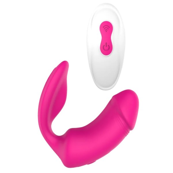 Clitoral Vibrator Dreamtoys with Remote Control Remote Duo Pleaser Pink