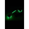 Leather Cuffs Radiant Glow in the Dark Green Leather Cuffs Radiant Glow in the Dark Green