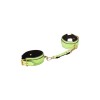 Leather Ankle Cuffs Radiant Glow in the Dark Green Leather Ankle Cuffs Radiant Glow in the Dark Green