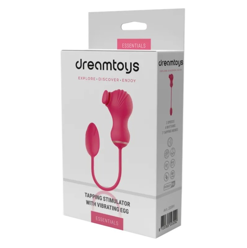 Dual Clitoral Vibrator Dreamtoys with Vibrating Egg Pink Dual Clitoral Vibrator Dreamtoys with Vibrating Egg Pink