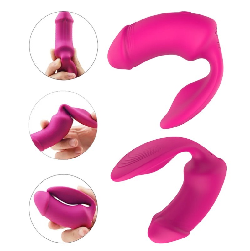 Clitoral Vibrator Dreamtoys with Remote Control Remote Duo Pleaser Pink