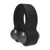 Dreamtoys Weighted Cock Ring Ramrod Dual Weight Black Cock Rings