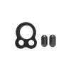 Dreamtoys Weighted Cock Ring Ramrod Dual Weight Black Cock Rings