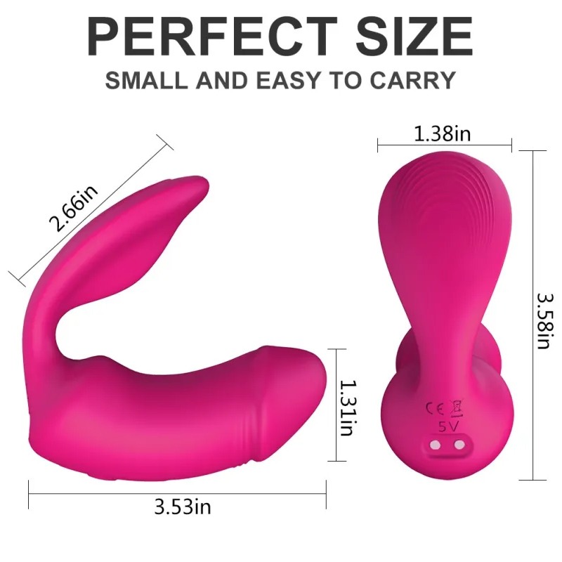 Dreamtoys Clitoral Vibrator Dreamtoys with Remote Control Remote Duo Pleaser Pink Sex Toys For Couples