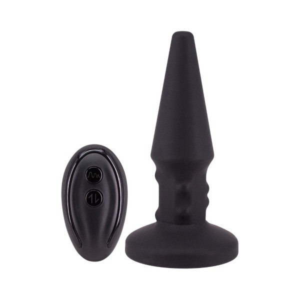 Vibrating Butt Plug Seven Creations Power Beads Black