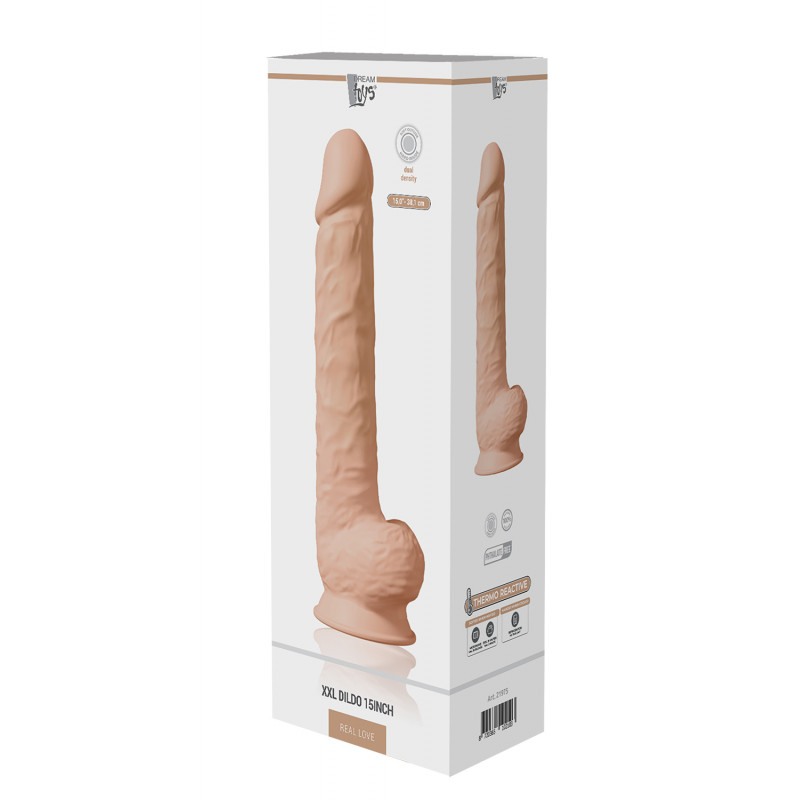 Ρεαλιστικό Dildo Dreamtoys Real Love XXL 38cm Μπεζ